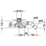 Duravit Mehrpreis f Ab-/Überlaufgarn Quadroval chr Bowdenz