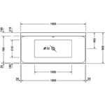 Duravit Rechteck-Badewanne P3 Comforts 1900x900mm, 2 Rückenschrägen weiß
