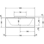 Duravit Rechteck-Whirlwanne DURASTYLE 180 l 180x80 we 2 RS Combi-System L