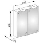 Keuco Spiegelschrank 25 ROYAL Vorb 500x720x150mm Ans li si-gb-elo A++ KEUCO