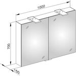 Keuco Spiegelschrank 25 ROYAL Vorb 800x720x150mm si-gb-elo A++ KEUCO