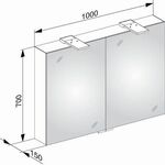 Keuco Spiegelschrank 25 ROYAL Vorb 1000x720x150mm si-gb-elo A++ KEUCO