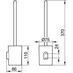 Keuco Toilettenbürstengarnitur SMART.2 Wandmodell vc/we KEUCO