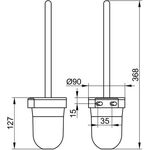 Keuco Toilettenbürstengarnitur SMART Wandmodell vc/sw