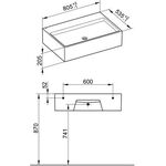 Keuco Mineralguss-Waschtisch EDITION 90 805x205x535mm we o HL-boh KEUCO