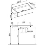 Keuco Mineralguss-Waschtisch EDITION 90 805x205x535mm we m 1L-Boh KEUCO