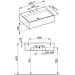 Keuco Mineralguss-Waschtisch EDITION 90 805x205x535mm we m 3L-Boh KEUCO