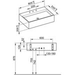 Keuco Keramik-Waschtisch EDITION 90 805x205x535mm we m 3L-Boh KEUCO