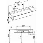 Keuco Mineralguss-Doppel-WT EDITION 90 1208x205x535mm we m 2x3L-Boh KEUCO