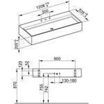 Keuco Keramik-Waschtisch EDITION 90 1208x205x535mm ant m 3L-Boh KEUCO
