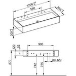 Keuco Keramik-Doppel-WT EDITION 90 1208x205x535mm sch-gr m 2x3L-Boh KEUCO