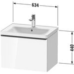Duravit Waschtischunterbau D-NEO 1 Auszug 440x634x452mm taupe