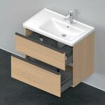 Duravit Waschtischunterbau D-NEO 625x784x452mm 1 Ausz. 1 Schubk. Ei natur