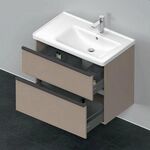 Duravit Waschtischunterbau D-NEO 625x784x452mm 1 Ausz. 1 Schubk. leinen