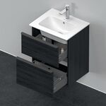 Duravit Waschtischunterbau D-NEO 625x510x402mm 1 Ausz. 1 Schubk. Ei sw