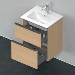 Duravit Waschtischunterbau D-NEO 625x510x402mm 1 Ausz. 1 Schubk. Ei natur