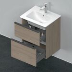Duravit Waschtischunterbau D-NEO 625x510x402mm 1 Ausz. 1 Schubk. Ei terra