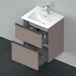 Duravit Waschtischunterbau D-NEO 625x510x402mm 1 Ausz. 1 Schubk. bas matt