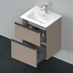 Duravit Waschtischunterbau D-NEO 625x510x402mm 1 Ausz. 1 Schubk. leinen