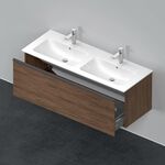 Duravit Waschtischunterbau D-NEO 440x1280x462mm, 1 Auszug nussbaum dunkel
