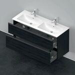 Duravit Waschtischunterbau D-NEO 625x1280x462mm 1 Ausz. 1 Schubk. Ei sw