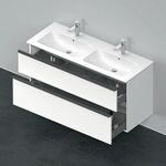 Duravit Waschtischunterbau D-NEO 625x1280x462mm 1 Ausz. 1 Schubk. we matt