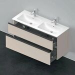Duravit Waschtischunterbau D-NEO 625x1280x462mm 1 Ausz. 1 Schubk. taupe