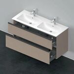 Duravit Waschtischunterbau D-NEO 625x1280x462mm 1 Ausz. 1 Schubk. leinen