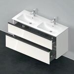 Duravit Waschtischunterbau D-NEO 625x1280x462mm 1 Ausz. 1 Schubk. we hgl