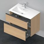 Duravit Waschtischunterbau D-NEO 625x810x462mm 1 Ausz. 1 Schubk. Ei natur