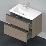 Duravit Waschtischunterbau D-NEO 625x810x462mm 1 Ausz. 1 Schubk. Ei terra