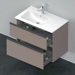 Duravit Waschtischunterbau D-NEO 625x810x462mm 1 Ausz. 1 Schubk. bas matt