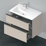 Duravit Waschtischunterbau D-NEO 625x810x462mm 1 Ausz. 1 Schubk. taupe