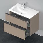 Duravit Waschtischunterbau D-NEO 625x810x462mm 1 Ausz. 1 Schubk. leinen