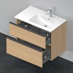 Duravit Waschtischunterbau D-NEO 625x810x462mm 1 Ausz. 1 Schubk. Ei natur