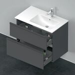 Duravit Waschtischunterbau D-NEO 625x810x462mm 1 Ausz. 1 Schubk. grap ma