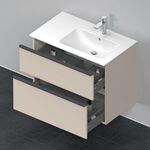 Duravit Waschtischunterbau D-NEO 625x810x462mm 1 Ausz. 1 Schubk. taupe