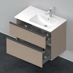 Duravit Waschtischunterbau D-NEO 625x810x462mm 1 Ausz. 1 Schubk. leinen