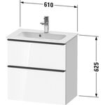 Duravit Waschtischunterbau D-NEO Compact 1 Ausz. 1 Schubk. 625x610x372mm taupe