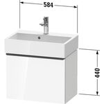Duravit Waschtischunterbau D-NEO Compact 440x584x372mm, 1 Auszug graphit matt