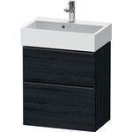 Duravit Waschtischunterbau D-NEO Compact 625x584x372mm 1 Ausz. 1 Schubk. Ei sw