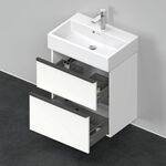 Duravit Waschtischunterbau D-NEO Compact 625x584x372mm 1 Ausz. 1 Schubk. we matt