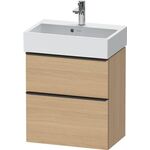 Duravit Waschtischunterbau D-NEO Compact 625x584x372mm 1 Ausz. 1 Schubk. Ei natu