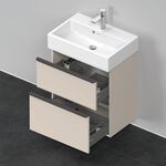 Duravit Waschtischunterbau D-NEO Compact 625x584x372mm 1 Ausz. 1 Schubk. taupe