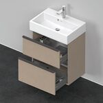 Duravit Waschtischunterbau D-NEO Compact 625x584x372mm 1 Ausz. 1 Schubk. leinen