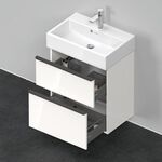 Duravit Waschtischunterbau D-NEO Compact 625x584x372mm 1 Ausz. 1 Schubk. we hgl