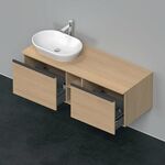 Duravit Waschtischunterbau D-NEO 459x1400x550mm 2 Au Be links eiche natur