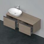 Duravit Waschtischunterbau D-NEO 459x1400x550mm 2 Au Be links eiche terra