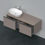 Duravit Waschtischunterbau D-NEO 459x1400x550mm 2 Au Be links basalt matt