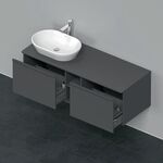 Duravit Waschtischunterbau D-NEO 459x1400x550mm 2 Au Be li graphit matt